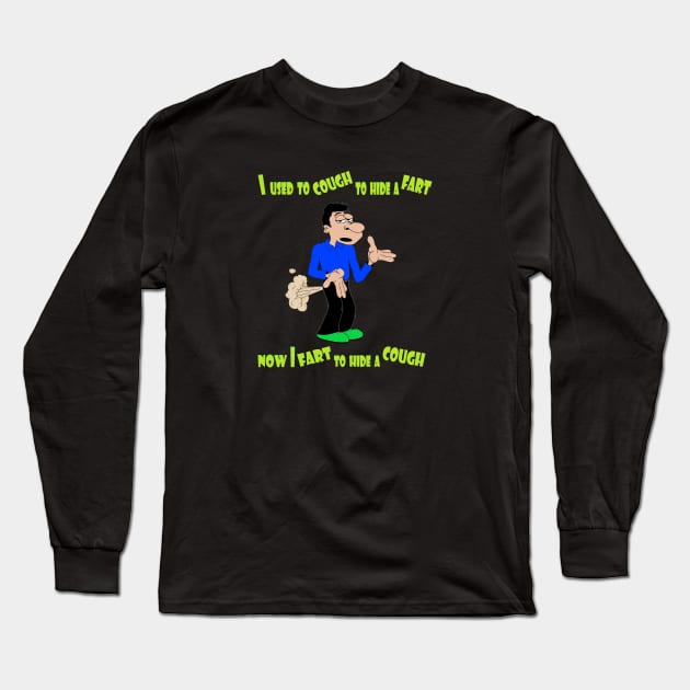 I used to cough Yellow Long Sleeve T-Shirt by KJKlassiks